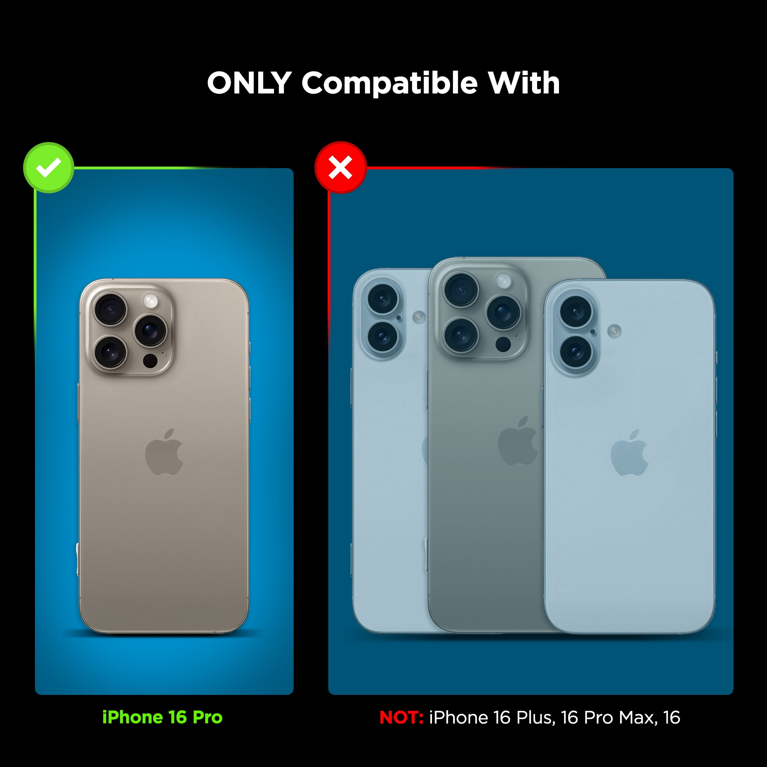 Encased Holster Case for iPhone 16 Pro Belt Clip (Compatible with MagSafe) Matte Black