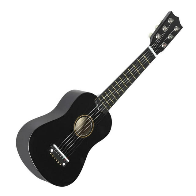 Guardoinrt Portable 21inch 6 Strings Acoustic Guitar Musical Instrument Gift Black 21 inch 1 Pc