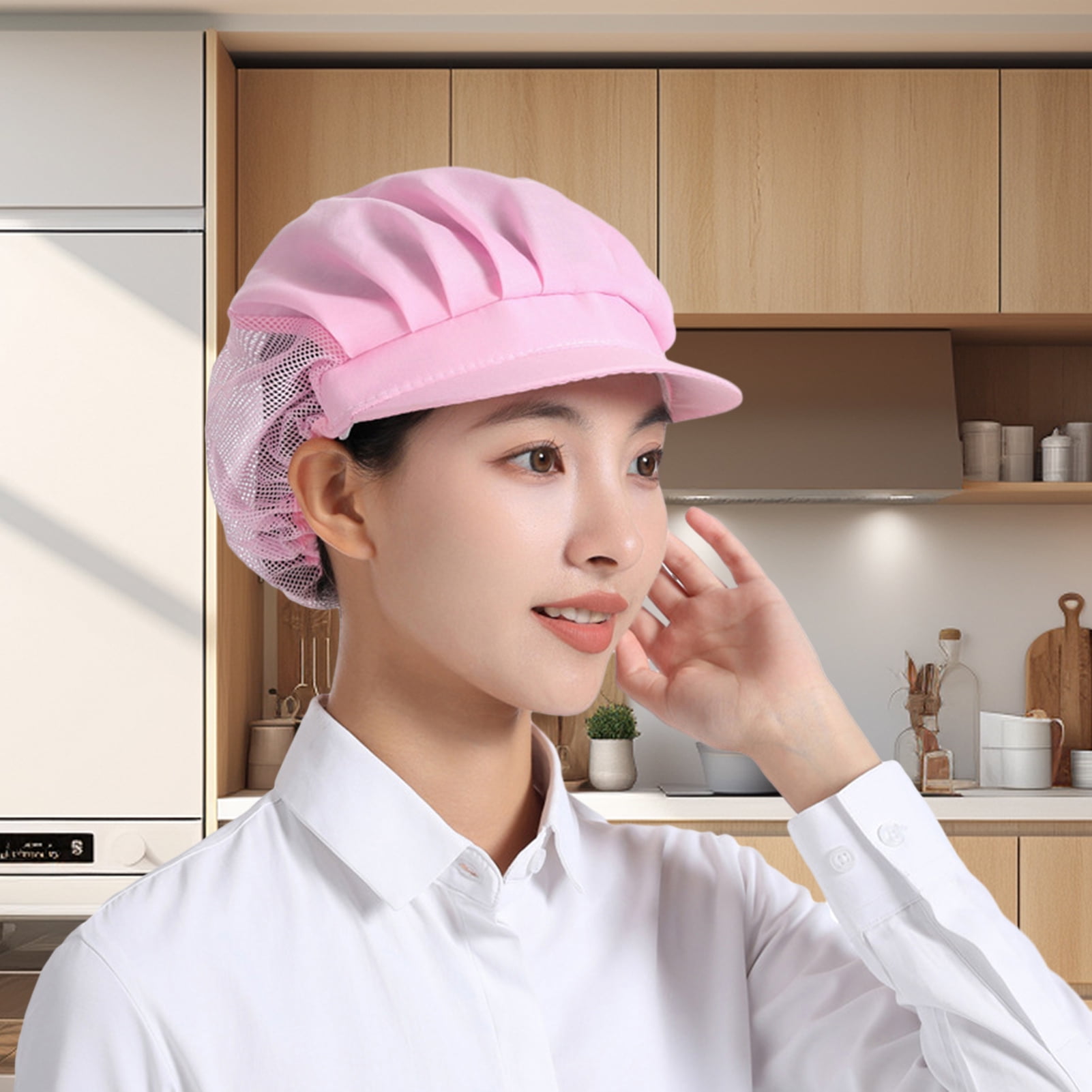 AYYUFE 6PCS Breathable Mesh Working Hat Super Soft High Elastic Washable Lightweight Women Men Hair Cover Cap Workshop Hat,Light Blue