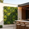 thumbnail image 5 of Artificial Hedge Fence Panel, Faux Greenery Privacy Screen Expandable Leaf Trellis for Balcony Patio Garden Wall Decor, Green, 5 of 6