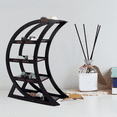 thumbnail image 5 of Wooden Crystal Display Shelf, Holder for Stones and Essential Oil, Black Witchy Decorative Shelves Table Top, 5 of 6