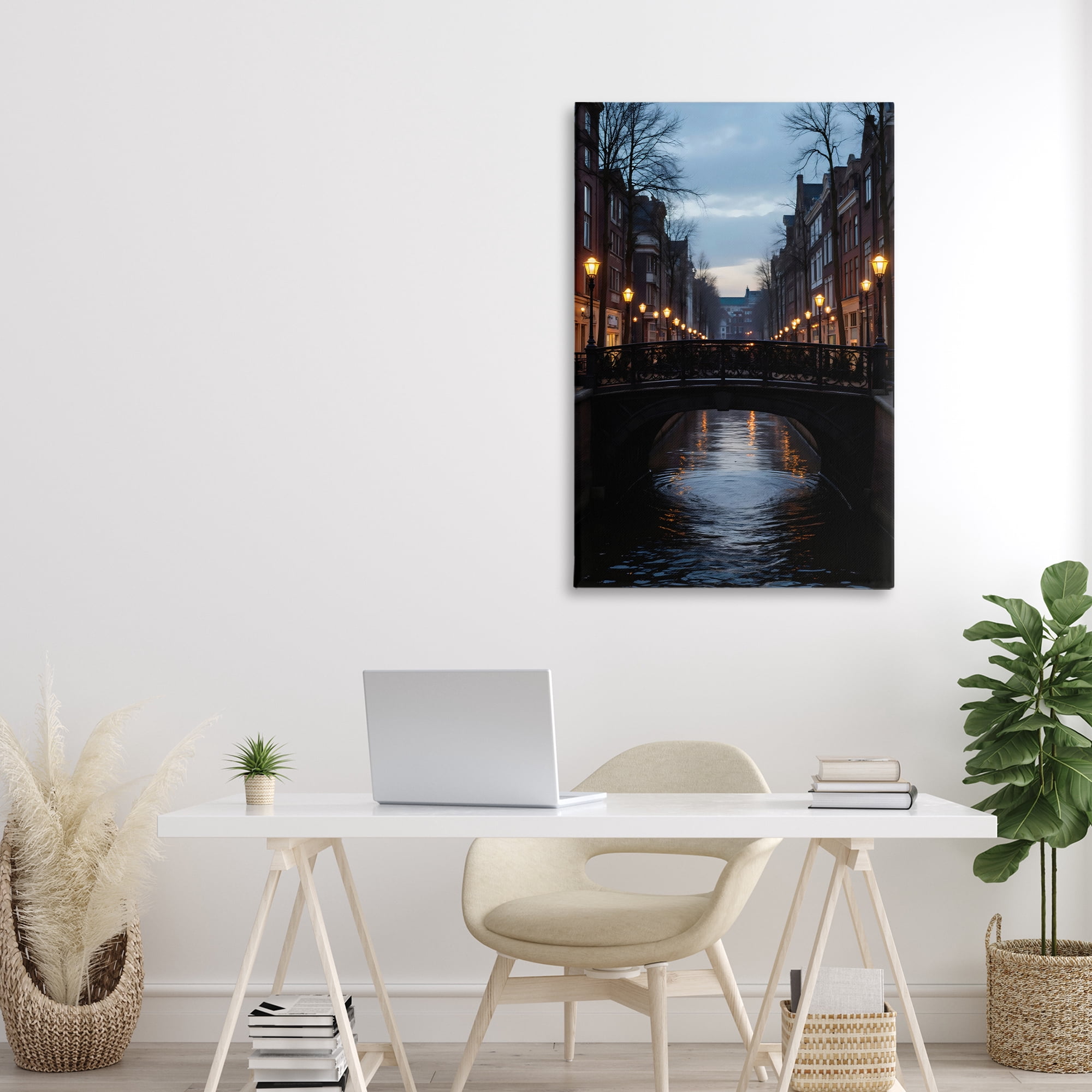 Stupell Industries Lantern Light over Quiet Canal Canvas Wall Art, design by Creative Studio