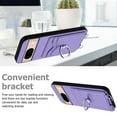 thumbnail image 6 of Wallet Case for Google Pixel 8a, Stylish Ultra Slim PU Leather Card Slots Ring Stand Wrist Strap Shockproof Protective Thin Lightweight Back Case Cover for Google Pixel 8a, Purple, 6 of 7