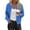 *Blue, variant on ClodeEU Womens Cropped Zip Up Sweatshirts With Pockets,Long Sleeve Lightweight Casual Bomber Jacket Beige,Womens Plus M