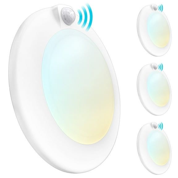 Luxrite 6 inch LED Motion Sensor Ceiling Light, 120V, 3 Color Selectable 3000K-5000K, 30s Timeout, 15W, 1000 Lumens, Wet Rated, 6-Pack