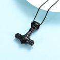 thumbnail image 4 of Mjolnir Thors Hammer Urn Necklace for Ashes for Men Celtic Nordic Viking Cremation Jewelry for Women Keepsake Memorial Ashes Pendant, 4 of 5