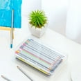 thumbnail image 3 of Double Layer Clear Pencil case pouch Large Capacity Clear Pencil Case Plastic, Pen Supply Organizer Snap Top Lid for Teen Student College Business Office Supplies, 3 of 4