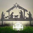 thumbnail image 4 of SSZMDLB under $5 Christmas Nativity Ornament, Wrought Iron Silhouette Decor, Outdoor Yard Decor, Religious Holiday Decor, Garden Scene, Porch Setup, Festive Landscape, Spiritual Celebration, 4 of 9