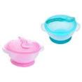 thumbnail image 3 of 2pcs Baby Feeding Double Handles Suction Bowl with Temperature Sensing Spoon Non-slip Infant Training Bowls, 3 of 6