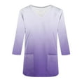 thumbnail image 4 of Funicet Hauts pour Femmes, Vêtements pour Femmes, Nouvelle Mode T-Shirt Décontracté Col en V Imprimé Col Rond Manches 3/4 Vêtements d'Allaitement Haut, Hauts Manches 3/4 pour Femmes, Hauts Décontractés pour Femmes, 4 of 5