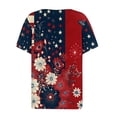 thumbnail image 5 of HOMBOM Womens Basic T Shirts Summer Fourth of July Graphic Tee Independence Day Butterfly V Neck Short Sleeve Tops for Ladies, 5 of 9