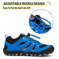 thumbnail image 4 of Zapatos de senderismo Mishansha para niños y niñas al aire libre, negro y azul, 4 of 7