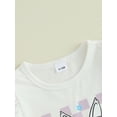thumbnail image 5 of aturustex Little Girl 2Pcs Easter Skirt Outfits 6M 12M 18M 2T 3T 4T Toddler Baby Short Sleeve T-shirts Crew Neck Shirts Bunny Print Tee Tops + Checkermmer Clothes Beachwear for Holiday Party, 5 of 7