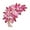 Golden + Rose Red, variant on Tshsdpx Women Vintage Feather Flower Shape Rhinestone Brooch Pin Badge Breastpin for Wedding Banquet Evening Party