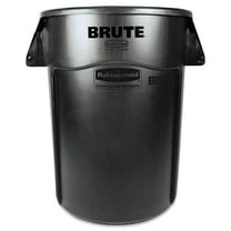 Rubbermaid Commercial Vented Round Brute Container, 44 gal, Plastic, Black