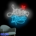 thumbnail image 2 of Handmadetneonsign Let's Go Travel Neon Sign, Airplane Led Sign, Travel Wall Art, Wall Decor 91178, 2 of 5