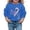 Blue, variant on Girls Cancer Awareness Month Printed Long Sleeve Pullover Sweatshirt Lined Casual Top Hooded Sweatshirts 5-6 Years