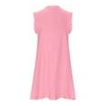 thumbnail image 3 of gakvbuo Tshirt Dress For Women Sleeveless Summer Beach Tank Dress Round Neck Casual Round Neck Solid Loose Mini Babydoll Dresses, 3 of 5