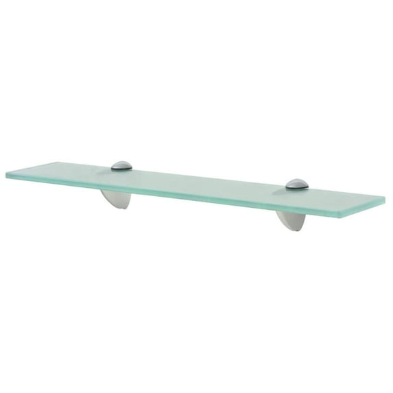 IM Lashes Bathroom Glass Floating Shelf Tempered Glass 0.3" Thick Retangular Storage Organizer Wall Mount Clear, 19.7"x7.9"