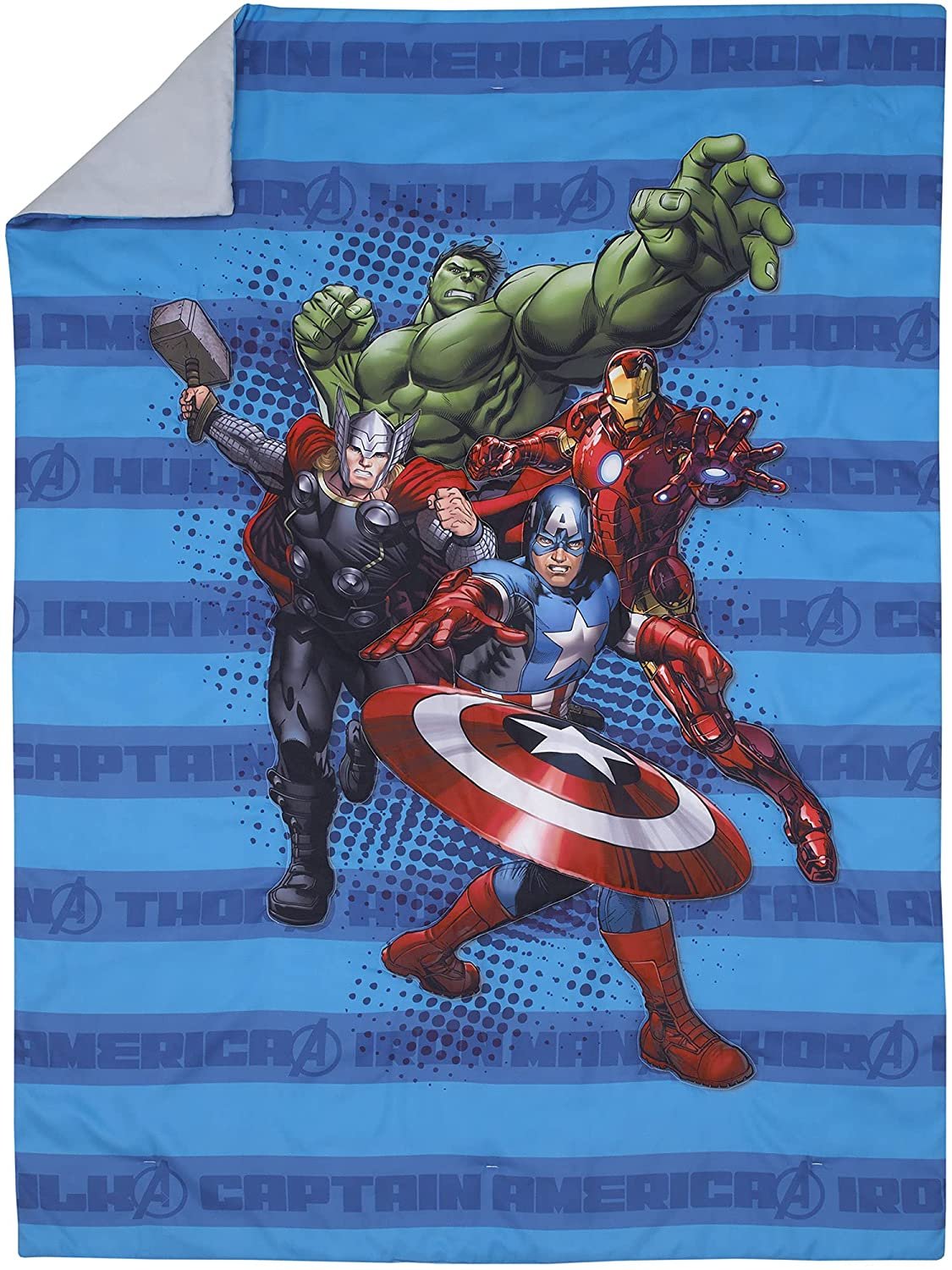 Crown Crafts Marvel Avengers 4 Piece Bedding Sets, Toddler Bed with Bedspread, Fitted Bottom Sheet, Flat Top Sheet, Pillowcase - image 3 of 7