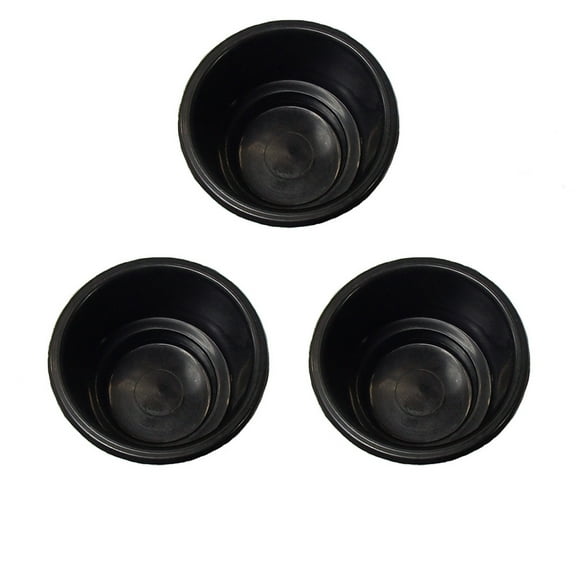 RAParts Three (X3) Jumbo Black Plastic Cup-Holder Inserts Made For Boats RVs Campers Trucks Decks and More!