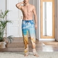 thumbnail image 2 of Xecao Beach Starfish Shell for Men's Pajama Pants Long Lounge Pants with Drawstring Waistband and Pockets Comfortable Sleepwear for Home Relaxation-3X-Large, 2 of 6