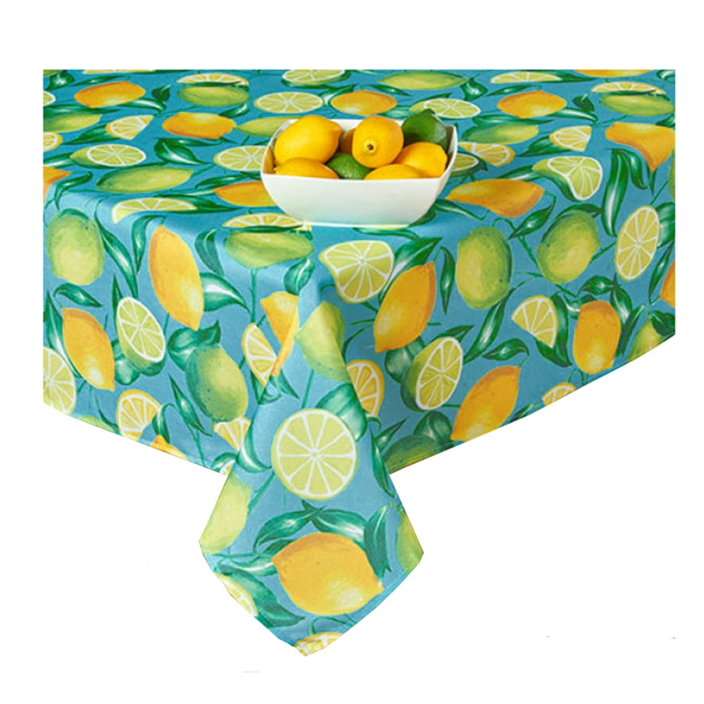 Lemon Grove Umbrella Tablecloth Zippered Print Fabric (70 Round
