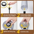 thumbnail image 6 of Bedside Lamp with USB Port - Touch Control Table Lamp for Bedroom 3 Way Dimmable Nightstand Lamp with Round Grey Fabric Shade for Living Room, Dorm, Home Office (LED Bulb Included), 6 of 6