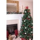thumbnail image 3 of Estrella para árbol con purpurina roja, complemento navideño festivo para cualquier decoración navideña, plástico brillante resistente a roturas, sin iluminación, 3 of 3