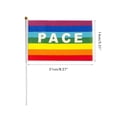 thumbnail image 3 of Hand Held Peace Flags,50/100Pcs Mini Peace Flag Rainbow Pacifist Flag Mini Peace Flag Achieve More, 3 of 8