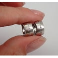 thumbnail image 2 of 14K White Gold Plated 1.50Ct Round Cut Lab Created Diamond Huggie Hoop Women's Engagement Earrings 925 Silver, 2 of 5