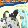 thumbnail image 5 of Monster Cartoon Truck White Pattern 17" School Backpacks for Teens,Waterproof Oxford Fabric,S-Shape Padded Straps for School,Travel,Hiking,Camping, 5 of 6