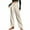 Beige, variant on asjyhkr Plus Size Dress Pants Women Quick Drying Button down High Waist Wide Leg Breathable Work Business Pants,S-5XL