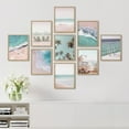 thumbnail image 4 of PixonSign Framed Canvas Print Wall Art Set - Tropical Blue Ocean Beach Waves Posters - Set of 9 Boho Nature Seaside Rustic Photography Wall Décor for Living Room, Bedroom, Office - 8"x10" Natural, 4 of 5