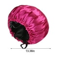 thumbnail image 3 of EXAXTA Reversible Satin Bonnet for Sleeping Women Silk Bonnet Double Layer Hair Bonnet, Elastic Tie Band Night Cap Hair Wrap for Natural Curly Hair, 3 of 5