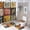 Autumn Leaf Patchwork Grid 1, variant on Bathroom Rugs Sets 4 Piece with Shower Curtain, Baby Blue Cloud Rainbow Pattern Printed on Modern Shower Curtains for Bathroom Set, Great for Master Bath Beach House Modern Home, 72" x 72"