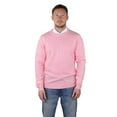 thumbnail image 3 of Socal Look Men's Sweater Crew Neck Long Sleeve Acrylic Pullover Pink, 5XL, 3 of 7