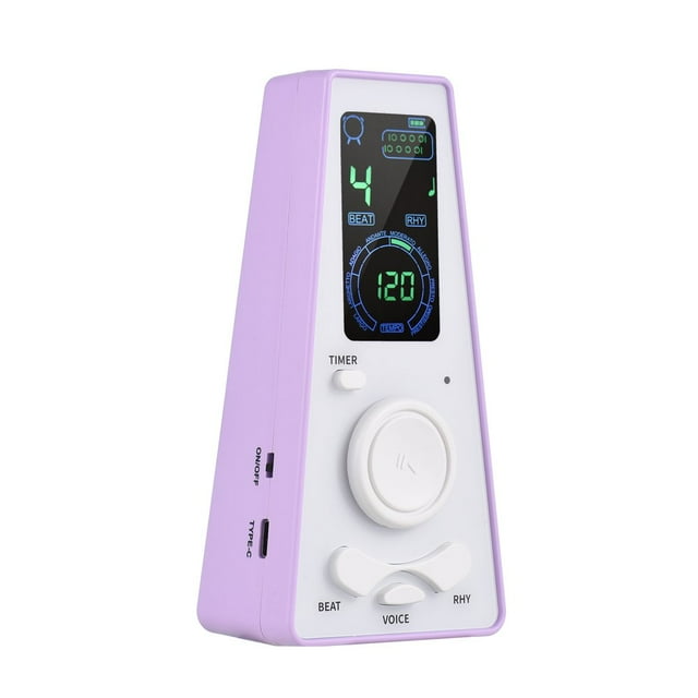 Electronic Digital Metronome with Timer Electronic Metronome with and Beat Speed Control Battery or USB Cable Powered for Guitar Piano Violin Drum