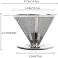 thumbnail image 2 of Pour Over Coffee Dripper Reusable Drip Cone Coffee Filter Portable Pour Over Coffee Maker Home Offi, 2 of 4