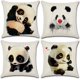 thumbnail image 1 of Juego de 4 fundas de almohada de lino y poliéster, fundas de almohada para coche, juego de decoración de sofá cama, 45x45cm (Panda) Sailing Electrónica, 1 of 5