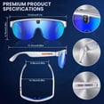 thumbnail image 4 of Wiher AI Smart Camera Glasses, Outdoor Sports Glasses with 4K 8MP 1200P HD Anti-Shake Camera Sunglasses for Men and Women, for Outdoor Sports Cycling Hiking Skiing(Blue), 4 of 8