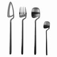 thumbnail image 3 of Vajilla de Acero Inoxidable, Cuchillo, Tenedor, Cuchara, Juego de Vajilla, Juego de Fiesta (Negro, 16 Piezas), 3 of 5