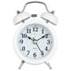 thumbnail image 1 of Inteprter Reloj despertador de campana doble de 3 pulgadas, marco de Metal, esfera 3D con retroiluminación, luz nocturna, reloj de de escritorio para Electrónica Blanco, 1 of 6