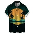 thumbnail image 2 of ZZHZGZ Late July Mens Denim Shirts Long Sleeve Men's Coconut Tree Short Sleeve Shirt Summer Casual 3D Printing Hawaii Short Sleeve Shirts Tops Fourth of July Mens Shirts Graphic S, 2 of 5
