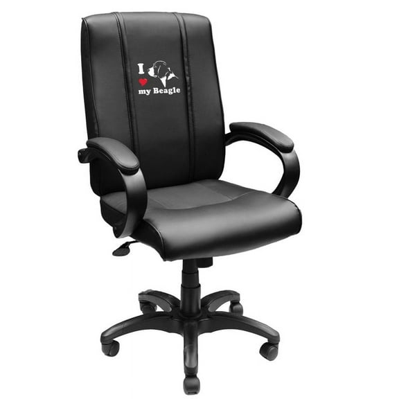 DreamSeat Black Durable Office Chair 1000 Embroidered C8R Logo