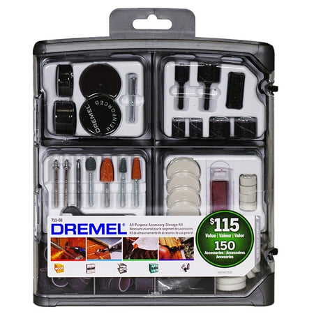 Dremel 711-01 All-Purpose Rotary Tool Accessory Kit, 150 Pieces