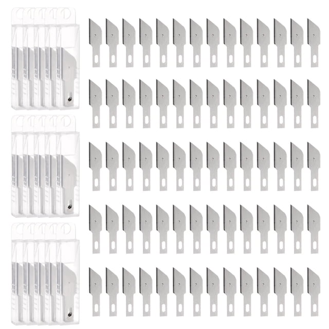 Unique Bargains 150pcs Exacto Knife Blades #7 Hobby Knife Replacement Blades Refills