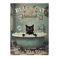 thumbnail image 3 of 500 Piece Jigsaw Puzzle 15" x 21" Finished Size Black Cat Wash Your Paws Artwork - Wood Puzzles - Family Activity Games Home Decor Wall Art - Wooden Puzzles, 3 of 8