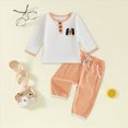 thumbnail image 2 of xaweyi Toddler Girl Clothes Figure Graphic Drop Shoulder Top Pullover Print Pants Fall Winter Outfit Set,Sizes 18-24 Months, 2 of 7