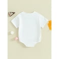 thumbnail image 4 of Suealasg Baby Girls Summer Romper Infant Short Sleeve Crewneck Letter Print Bodysuits Jumpsuits 3M 6M 12M 18M Casual Spring One Piece Clothes for Infant Girls, 4 of 9